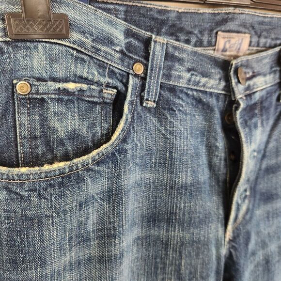 Citizens Of Humanity Mens Full Button Tailored Denim Straight Fit Evans Jeans 36 - Picture 6 of 8